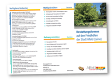 Über die Bestattungsformen informiert ein neuer Flyer Über die Bestattungsformen informiert ein neuer Flyer