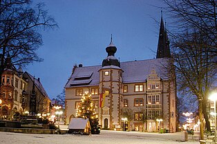 Das Alfelder Rathaus im Winter. Rathauswinter2005