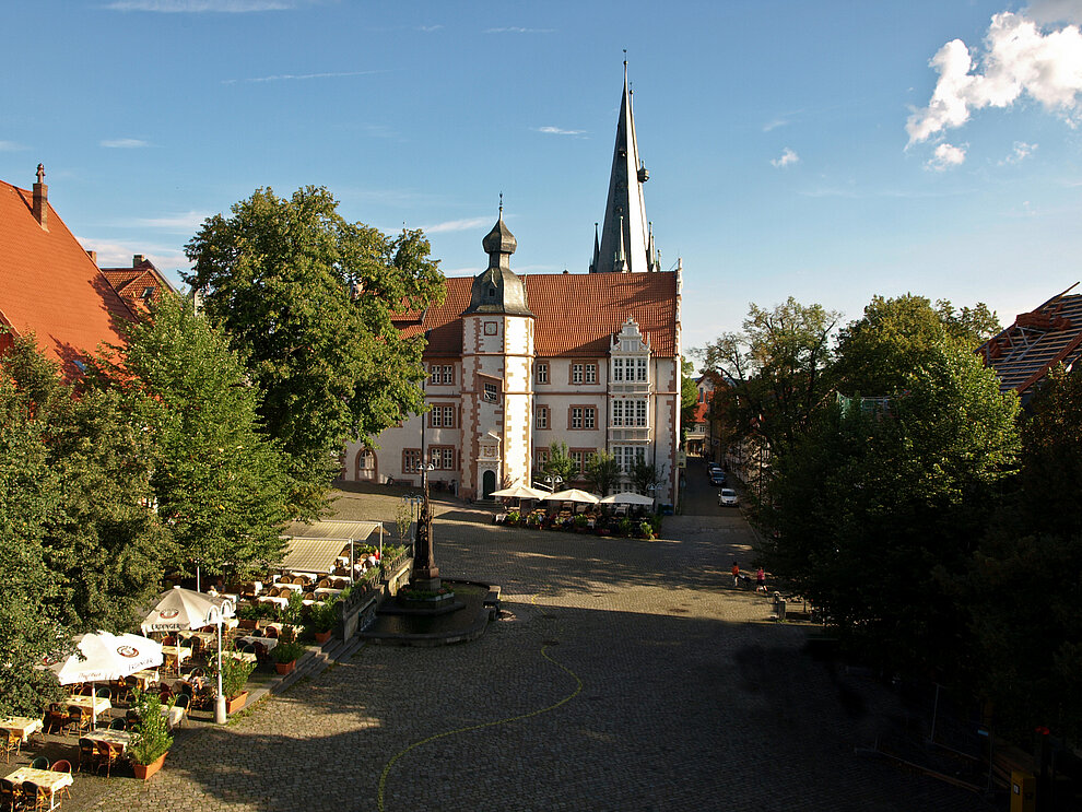 Blick auf das Rathaus und den Marktplatz © Peter Leußner Blick auf das Rathaus und den Marktplatz © Peter Leußner