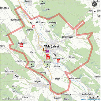 Alfeld auf einer outdooractive.com Karte