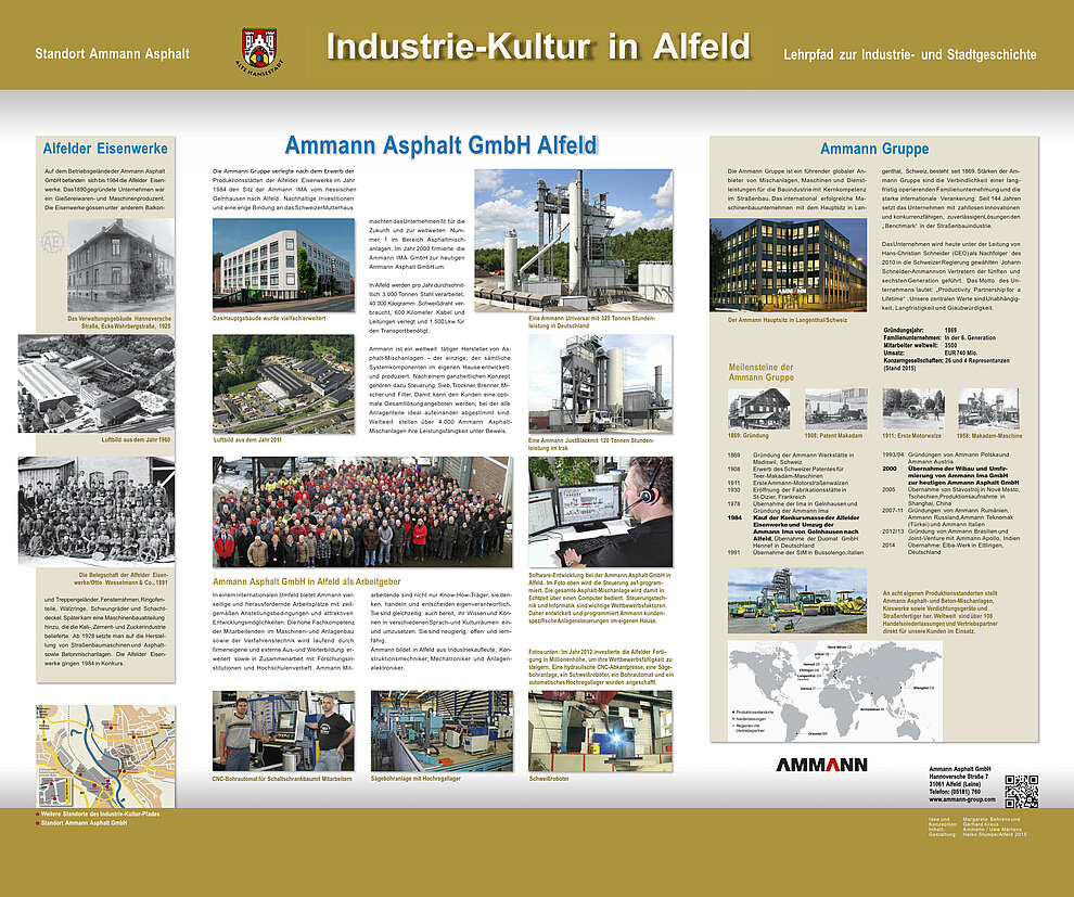 Industriekulturpfad Infotafel Ammann Asphalt GmbH Industriekulturpfad Infotafel Ammann Asphalt GmbH