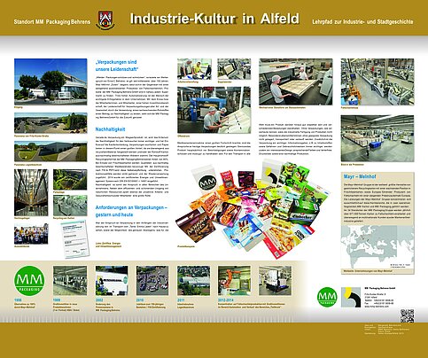 Industriekulturpfad Infotafel 1. MM Packaging Behrens GmbH & Co KG
